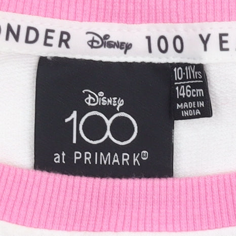Brand and care label for Disney girls’ multicoloured pullover sweatshirt 11 years