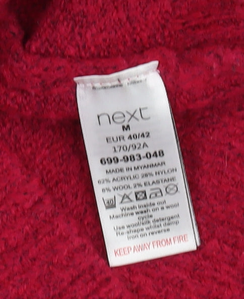 Next Women's Red V-Neck Pullover Jumper M