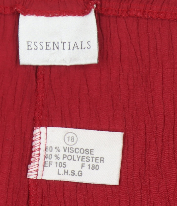 Essentials Red Women's Trousers Size 18