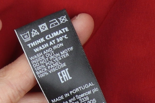 Marks & Spencer Women's Red Top, Size 16