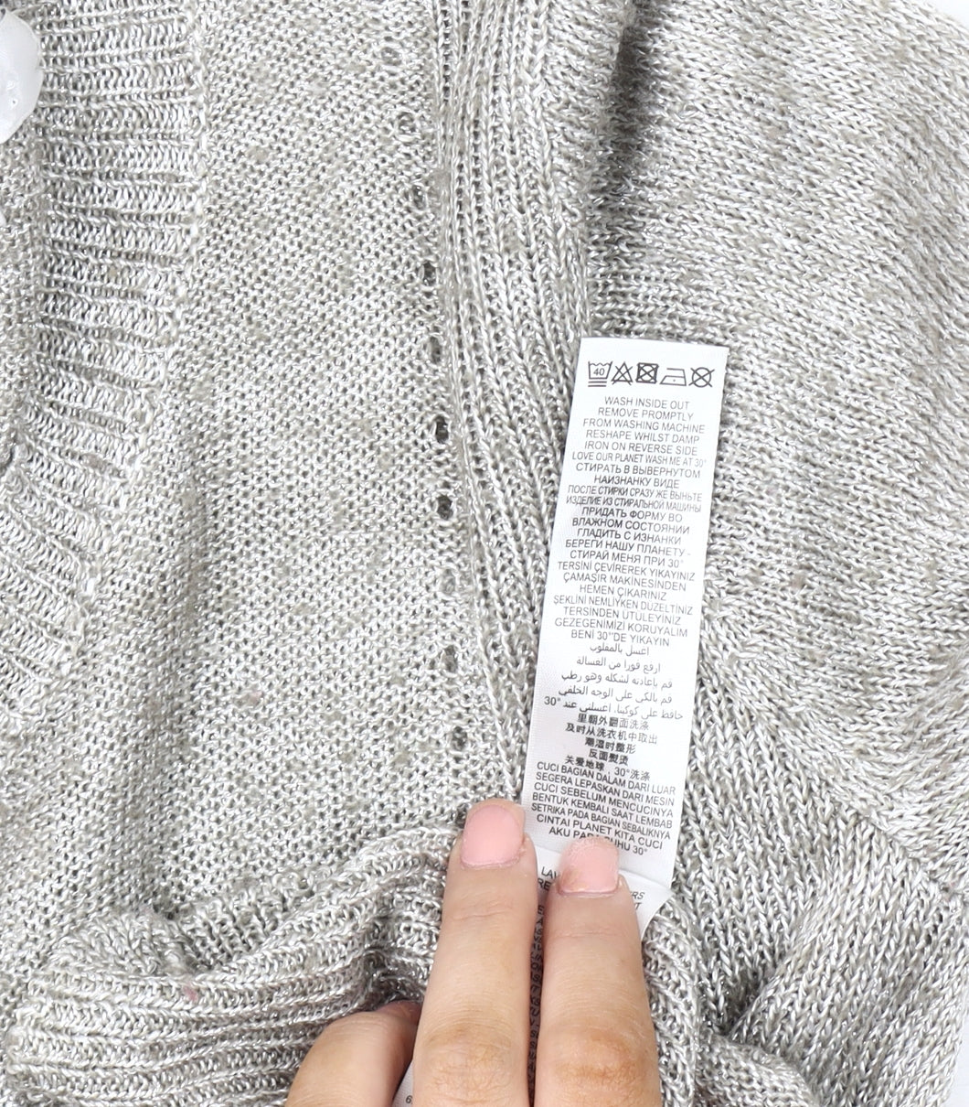 Jasper Conran Women's Grey Knit Pullover Jumper Size 10