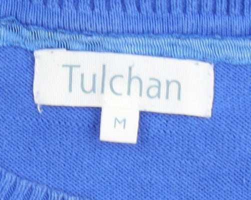 Tulchan Women's Blue Cable-Knit Pullover Jumper