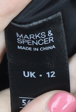 Marks & Spencer Women's Black Pencil Skirt - UK 12