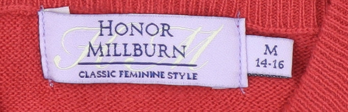 Honor Millburn Women's Red Pullover Jumper M