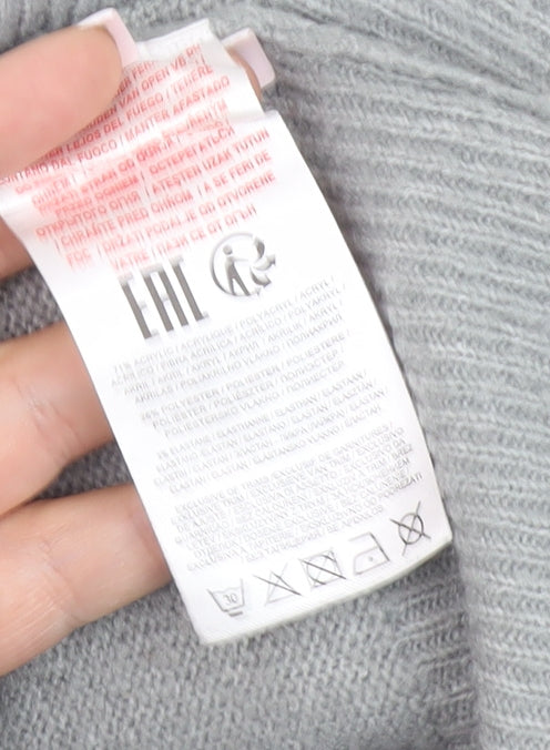 Amara Reya Women's Grey Mock Neck Jumper Size M