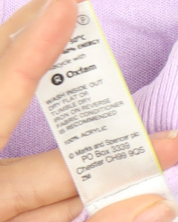 Marks & Spencer Women's Purple Pullover Jumper - Size 14