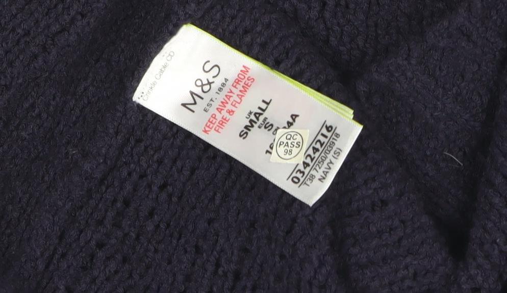 Marks & Spencer Women's Blue Open Front Cardigan S