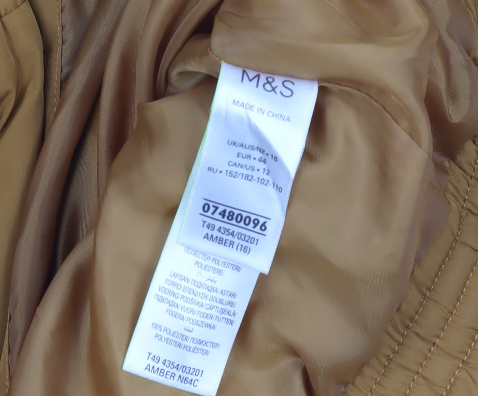 Marks and Spencer Women's Brown Size 16 Puffer Jacket