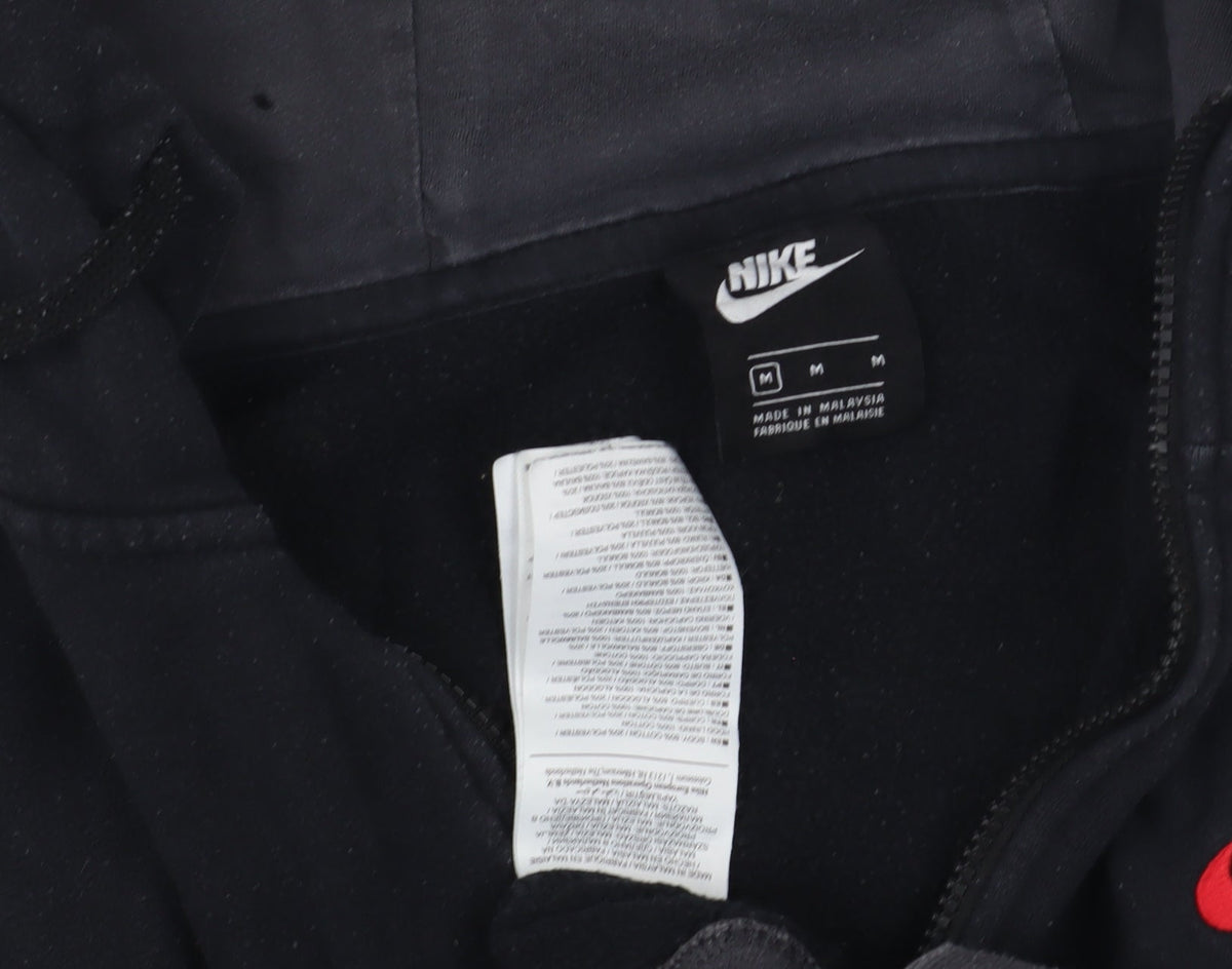 Nike Men's Black Full Zip Hoodie M Logo Hooded