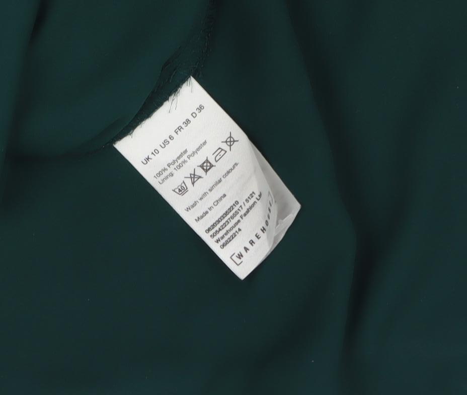 Warehouse Women's Green Long Sleeve Blouse Size 10