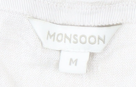 Monsoon Women's Beige Geometric Pullover Jumper M