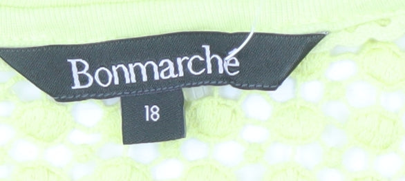Bonmarché Women's Yellow Cotton Tank Top Size 18