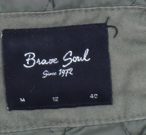 Brave Soul Women's Green Parka Jacket Size 12