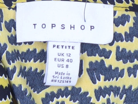 Topshop Women's Multicoloured Animal Print Blouse