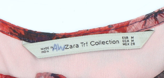 Zara Women's Multicoloured Floral Dress M