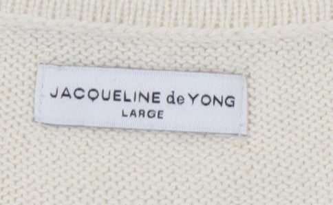 Jacqueline de Yong Women's Beige Sleeveless Pullover L