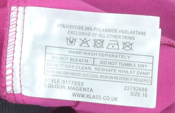 Klass Women's Pink Slim Trousers, Size 10