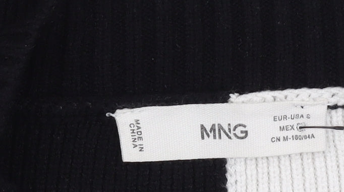 MNG Women's Black White Pullover Jumper, Size 8