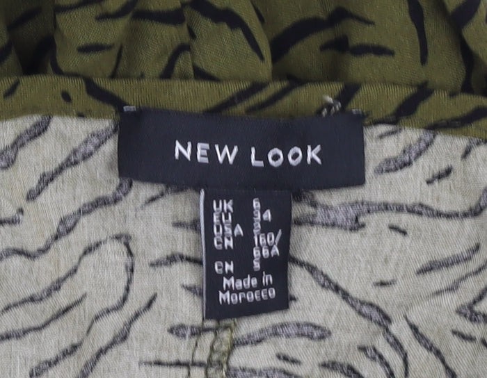 New Look Women's Green Slip Dress, Size 6, Casual
