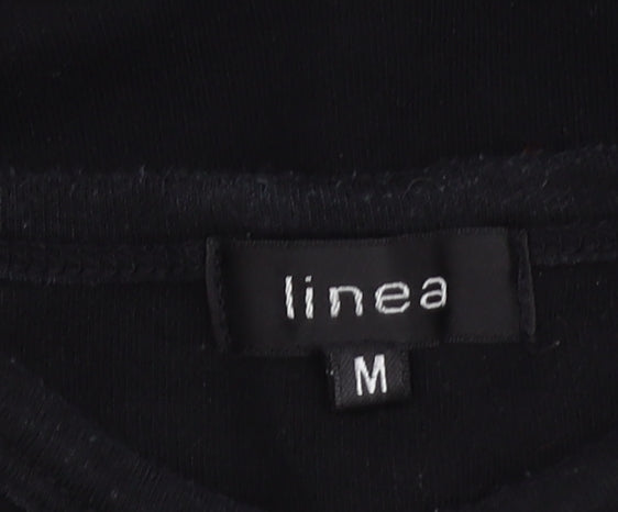 Linea Men's Black Long Sleeve Crew Neck T-Shirt M