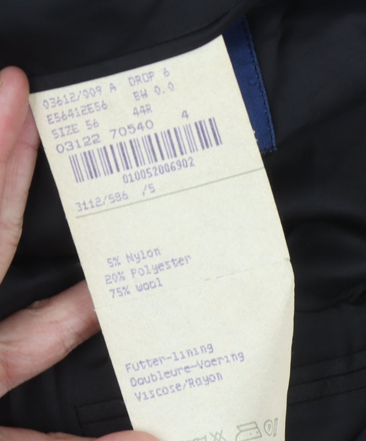 Bäumler Black Double-Breasted Blazer, Size 44R