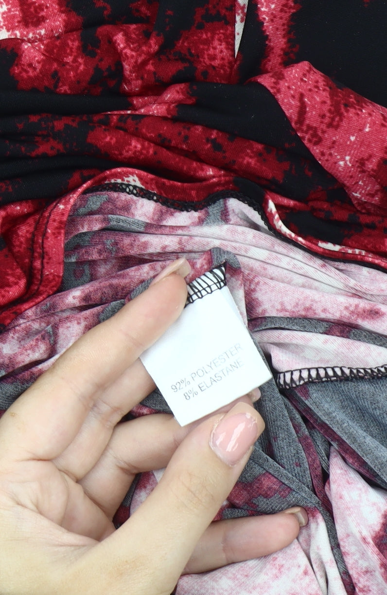 Saloos Women's Red Abstract Tunic, Size 18