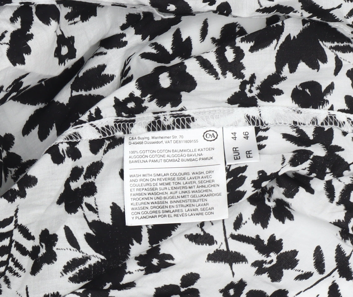 Yessica Women's Black Floral Blouse Size 16