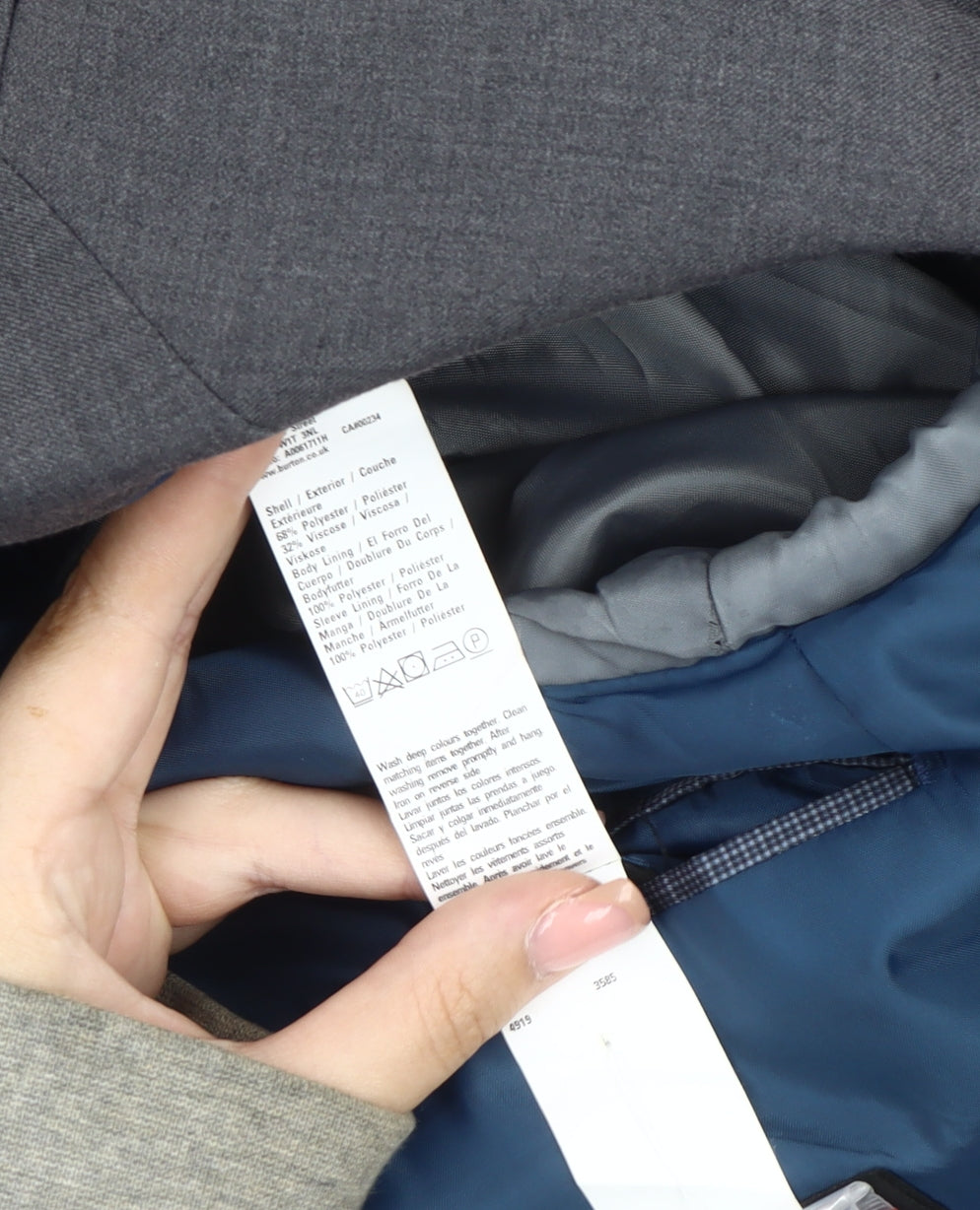 Burton Menswear Grey Slim Fit Men's Blazer 38S