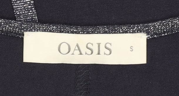 Oasis Women's Black Floral T-Shirt Size S