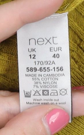 Next Women Green Pullover Crew Neck Jumper Size 12