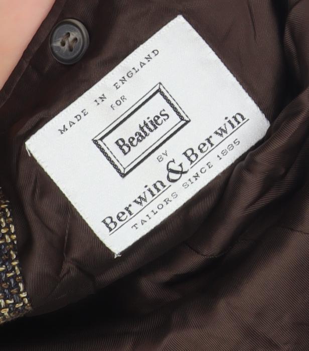 Berwin & Berwin Men's Brown Check Blazer 40L