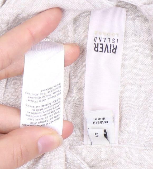 River Island Women's Ivory S Button-Up Shirt