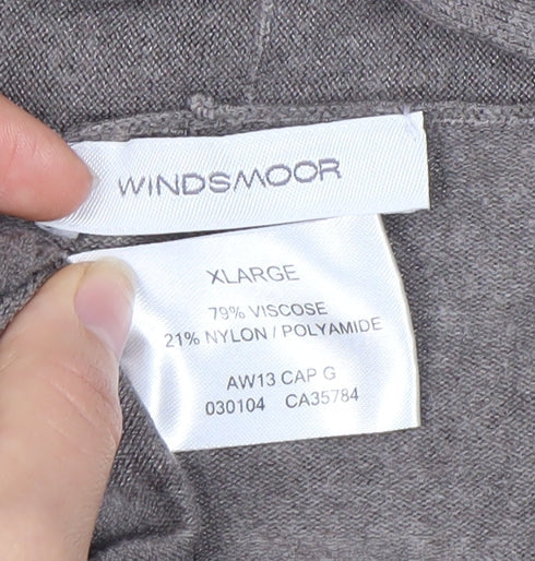 Windsmoor Women's XL Grey Studded Wrap Blouse