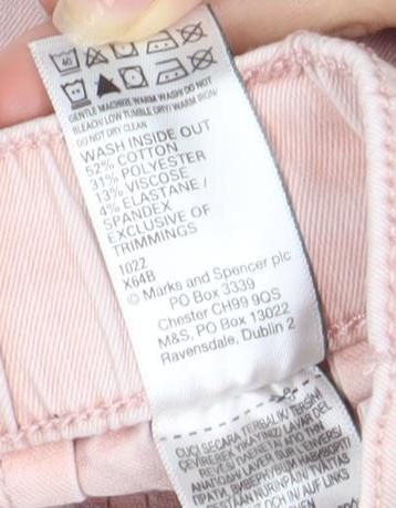 Marks and Spencer Women's Pink Cargo Trousers Size 10
