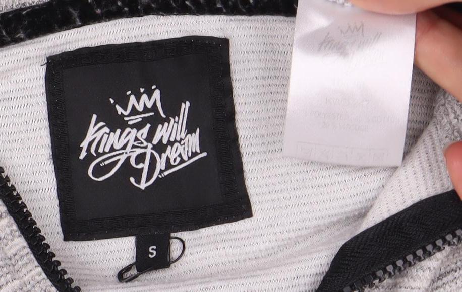 Kings Will Dream Men's Grey Full Zip Hoodie S