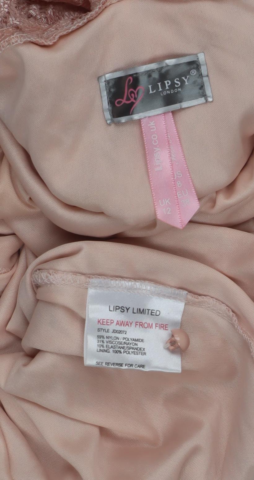 Lipsy Women's Pink Bodycon Dress Size 12