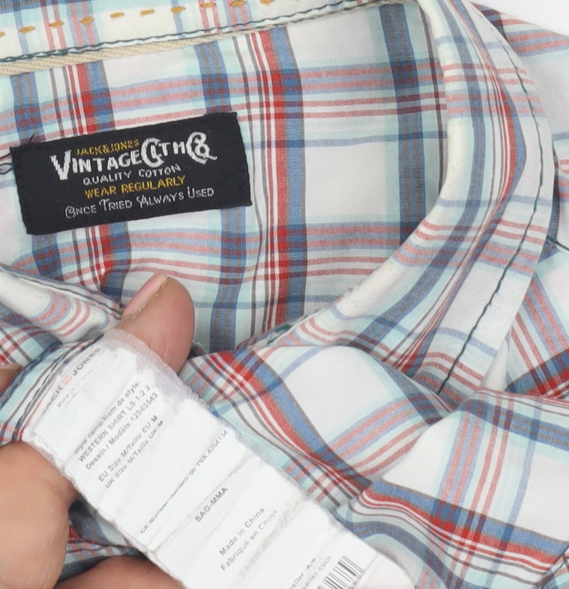 Jack & Jones Men's Multicoloured Plaid Shirt - Size L