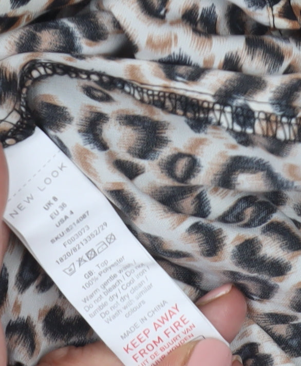 New Look Women's Leopard Print Shirt Dress Size 6