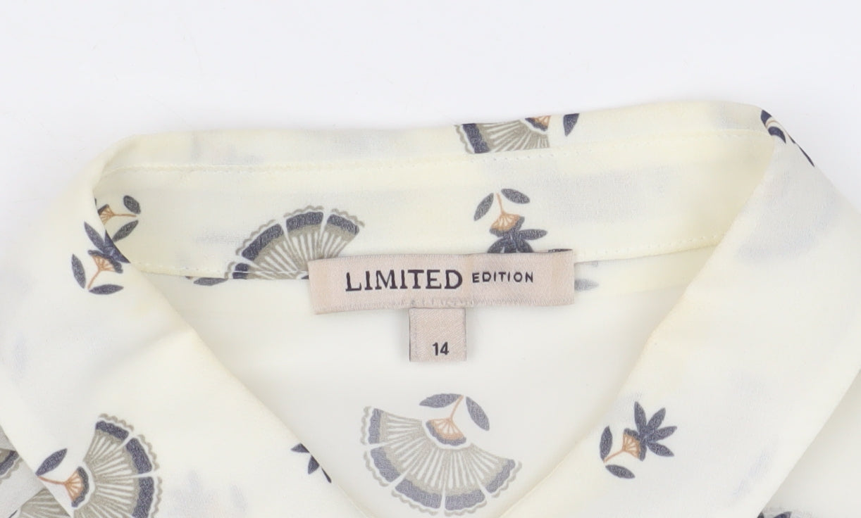 Limited Edition Women's Ivory Floral Button-Up Shirt