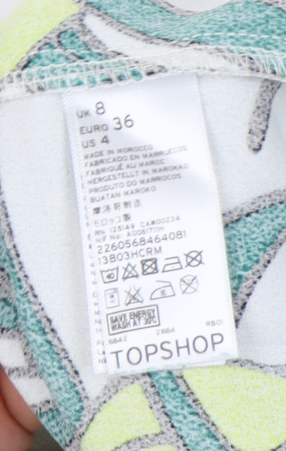 Topshop Women’s Multicoloured Floral Tank Top Size 8
