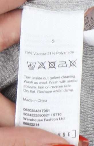 Warehouse Women's Grey Cardigan - Size S