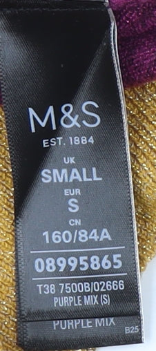 Marks & Spencer Women's Multicoloured Striped Pullover S