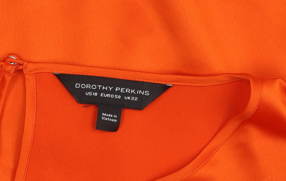 Dorothy Perkins Women's Orange Top - Size 22