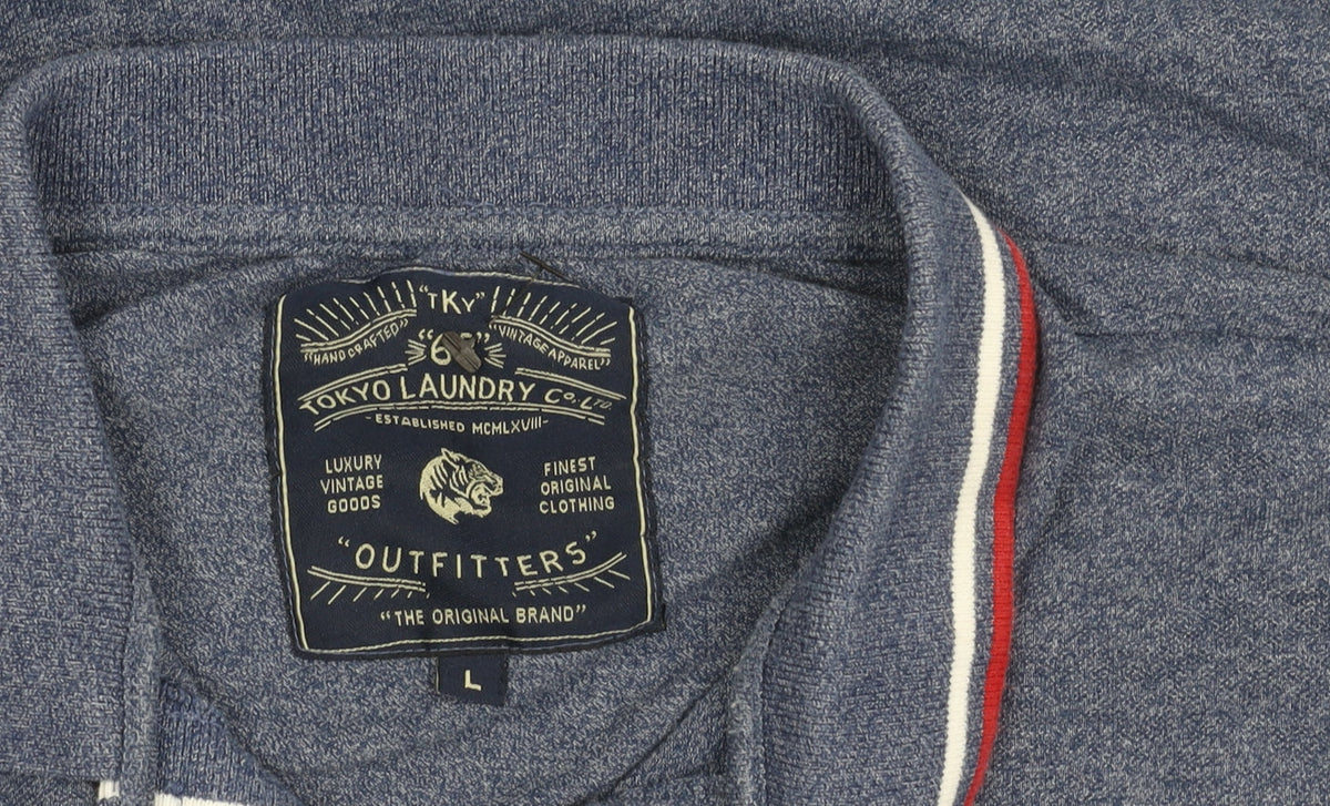 Tokyo Laundry Men's Blue Polo Shirt L - Casual Style