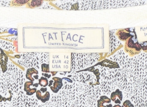 FatFace Women's Floral Swing Dress - UK 14 Multicoloured