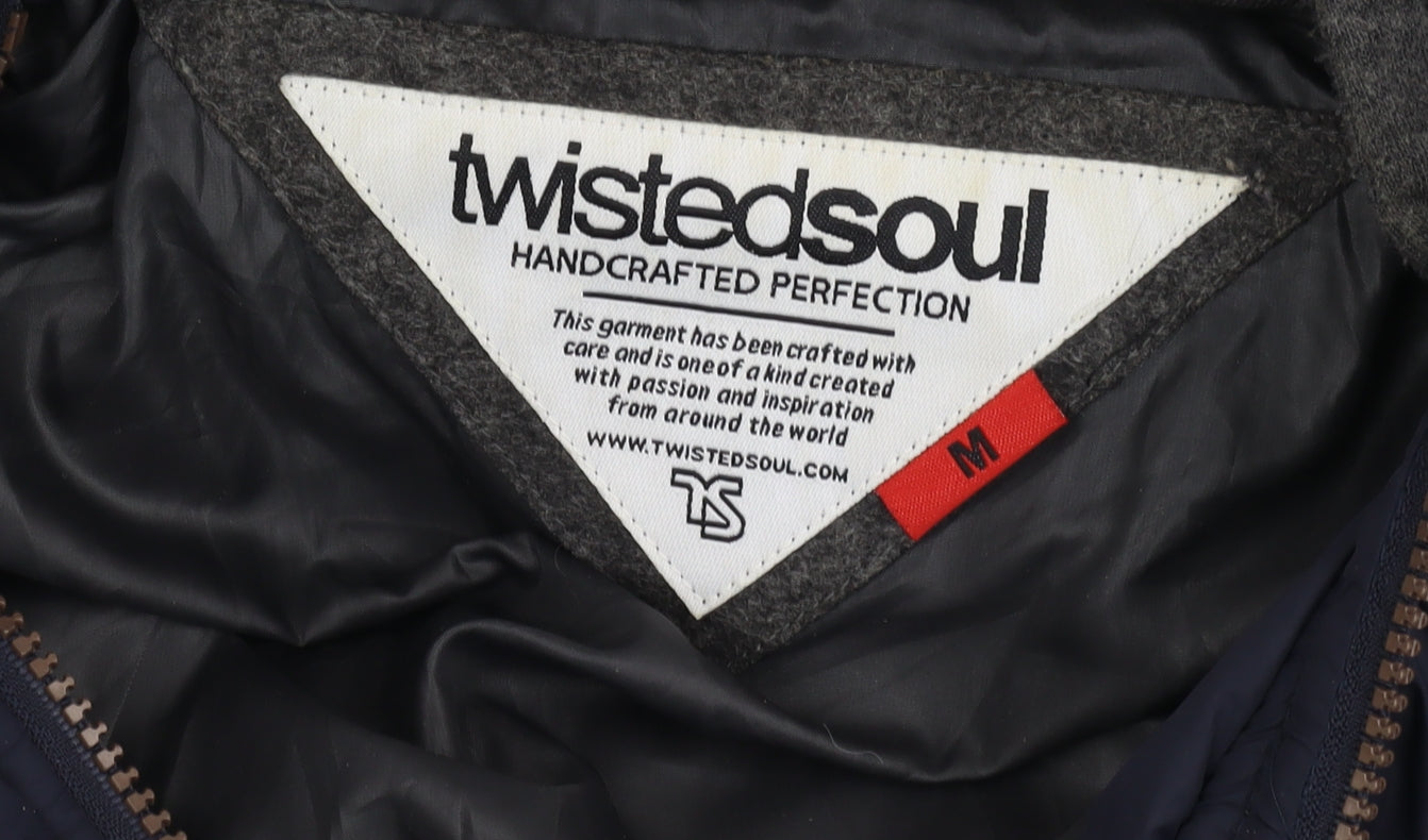 Twistedsoul Men's Quilted Hooded Jacket M
