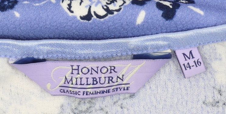 Honor Millburn Women's Blue Floral T-Shirt Size M