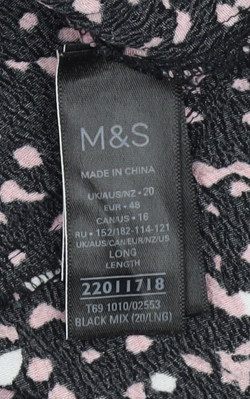 Marks & Spencer Women's Black Long A-Line Dress Size 20