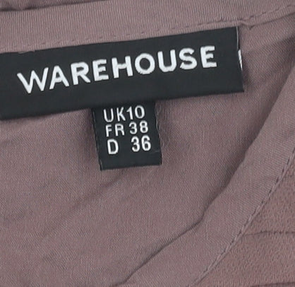 Warehouse Women's Purple Sleeveless Blouse Size 10