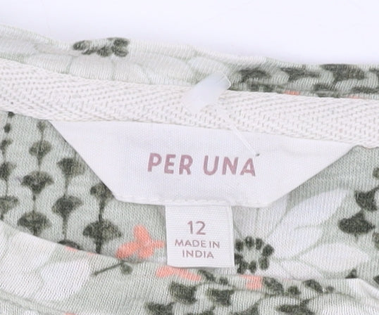 Marks and Spencer Women's Floral T-Shirt, Size 12, Multicoloured